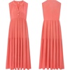 image:imageRVivimos Womens Summer Cotton Button V Neck Maxi DressOrange