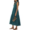 image:imageRVivimos Womens Summer Cotton Button V Neck Maxi DressTeal