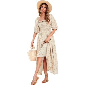 image:imageRVivimos Women Summer Cotton A Line Flowy Long DressesBeige1floral