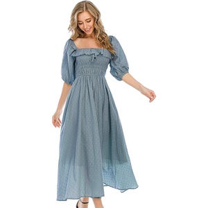 image:imageRVivimos Women Summer Cotton A Line Flowy Long DressesHaze Blue1