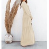 image:imageRVivimos Long Sleeve V Neck Flowy Maxi Dresses for WomenBeige