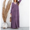 image:imageRVivimos Long Sleeve V Neck Flowy Maxi Dresses for WomenDark Purple