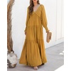 image:imageRVivimos Long Sleeve V Neck Flowy Maxi Dresses for WomenGinger