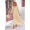 image:imageRVivimos Long Sleeve V Neck Flowy Maxi Dresses for WomenLight Khaki