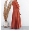 image:imageRVivimos Long Sleeve V Neck Flowy Maxi Dresses for WomenRust Brown