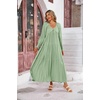 image:imageRVivimos Long Sleeve V Neck Flowy Maxi Dresses for WomenSage Green