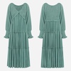 image:imageRVivimos Long Sleeve V Neck Flowy Maxi Dresses for WomenTeal Green
