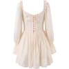image:imageRVivimos Womens Corset Square Neck Party Skater Mini DressBeige