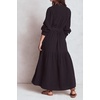 image:imageRVivimos Womens Cotton Button Up Fall ALine Maxi Dress with PocketsBlack