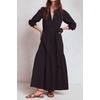 image:imageRVivimos Womens Cotton Button Up Fall ALine Maxi Dress with PocketsBlack