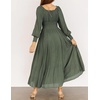 image:imageRVivimos Womens Elastic Empire Waist ALine Maxi DressArmygreen