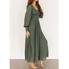 image:imageRVivimos Womens Elastic Empire Waist ALine Maxi DressArmygreen