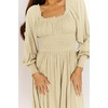 image:imageRVivimos Womens Elastic Empire Waist ALine Maxi DressBeige