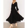 image:imageRVivimos Womens Elastic Empire Waist ALine Maxi DressBlack