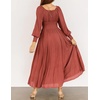 image:imageRVivimos Womens Elastic Empire Waist ALine Maxi DressBrick Red