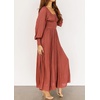 image:imageRVivimos Womens Elastic Empire Waist ALine Maxi DressBrick Red