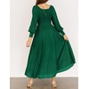 image:imageRVivimos Womens Elastic Empire Waist ALine Maxi DressDark Green