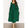 image:imageRVivimos Womens Elastic Empire Waist ALine Maxi DressDark Green