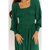 image:imageRVivimos Womens Elastic Empire Waist ALine Maxi DressDark Green