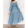 image:imageRVivimos Womens Elastic Empire Waist ALine Maxi DressDury Blue
