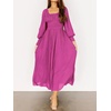 image:imageRVivimos Womens Elastic Empire Waist ALine Maxi DressFuchsia