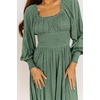image:imageRVivimos Womens Elastic Empire Waist ALine Maxi DressGreen
