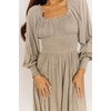 image:imageRVivimos Womens Elastic Empire Waist ALine Maxi DressKhaki
