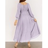 image:imageRVivimos Womens Elastic Empire Waist ALine Maxi DressLightpurple