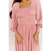 image:imageRVivimos Womens Elastic Empire Waist ALine Maxi DressPink
