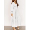 image:imageRVivimos Womens Elastic Empire Waist ALine Maxi DressWhite