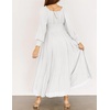 image:imageRVivimos Womens Elastic Empire Waist ALine Maxi DressWhite
