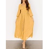 image:imageRVivimos Womens Elastic Empire Waist ALine Maxi DressYellow