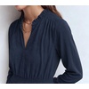 image:imageRVivimos Womens Fall Long Sleeve Elastic Waist Midi Dress with PocketsNavy Blue
