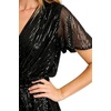 image:imageRVivimos Womens Sequin V Neck Sparkly Club Party Mini DressBlack