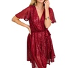 image:imageRVivimos Womens Sequin V Neck Sparkly Club Party Mini DressWine Red