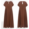 image:imageRVivimos Womens Summer Cotton Casual Loose Beach Midi Dress with PocketsBrown