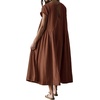 image:imageRVivimos Womens Summer Cotton Casual Loose Beach Midi Dress with PocketsBrown