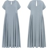 image:imageRVivimos Womens Summer Cotton Casual Loose Beach Midi Dress with PocketsDusty Blue