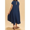 image:imageRVivimos Womens Summer Cotton Casual Loose Beach Midi Dress with PocketsNavy Blue