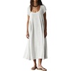 image:imageRVivimos Womens Summer Cotton Casual Loose Beach Midi Dress with PocketsWhite
