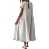 image:imageRVivimos Womens Summer Cotton Casual Loose Beach Midi Dress with PocketsWhite