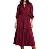 image:imageRVivimos Womens Cotton Button Up Fall ALine Maxi Dress with PocketsWine Red