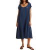 image:imageRVivimos Womens Summer Cotton Casual Loose Beach Midi Dress with PocketsNavy Blue