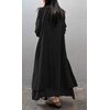 image:imageRVivimos Women Long Sleeve Plus Size Irregular Long DressesBlack