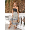 image:imageRVivimos Womens Boho Floral Print Ruffle Flowy Maxi SkirtBeige