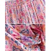 image:imageRVivimos Womens Boho Floral Print Ruffle Flowy Maxi SkirtPink