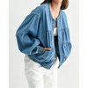 image:imageRVivimos Womens Distressed Jean Jacket Zip Up Cropped CoatBlue