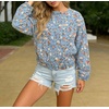 image:imageRVivimos Womens Distressed Jean Jacket Zip Up Cropped CoatBluefloral