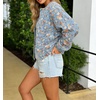 image:imageRVivimos Womens Distressed Jean Jacket Zip Up Cropped CoatBluefloral