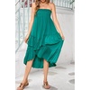 image:imageRVivimos Womens High Waisted Ruffle Layered Midi SkirtDark Green